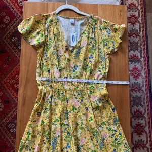 Old Navy Yellow Floral Dress